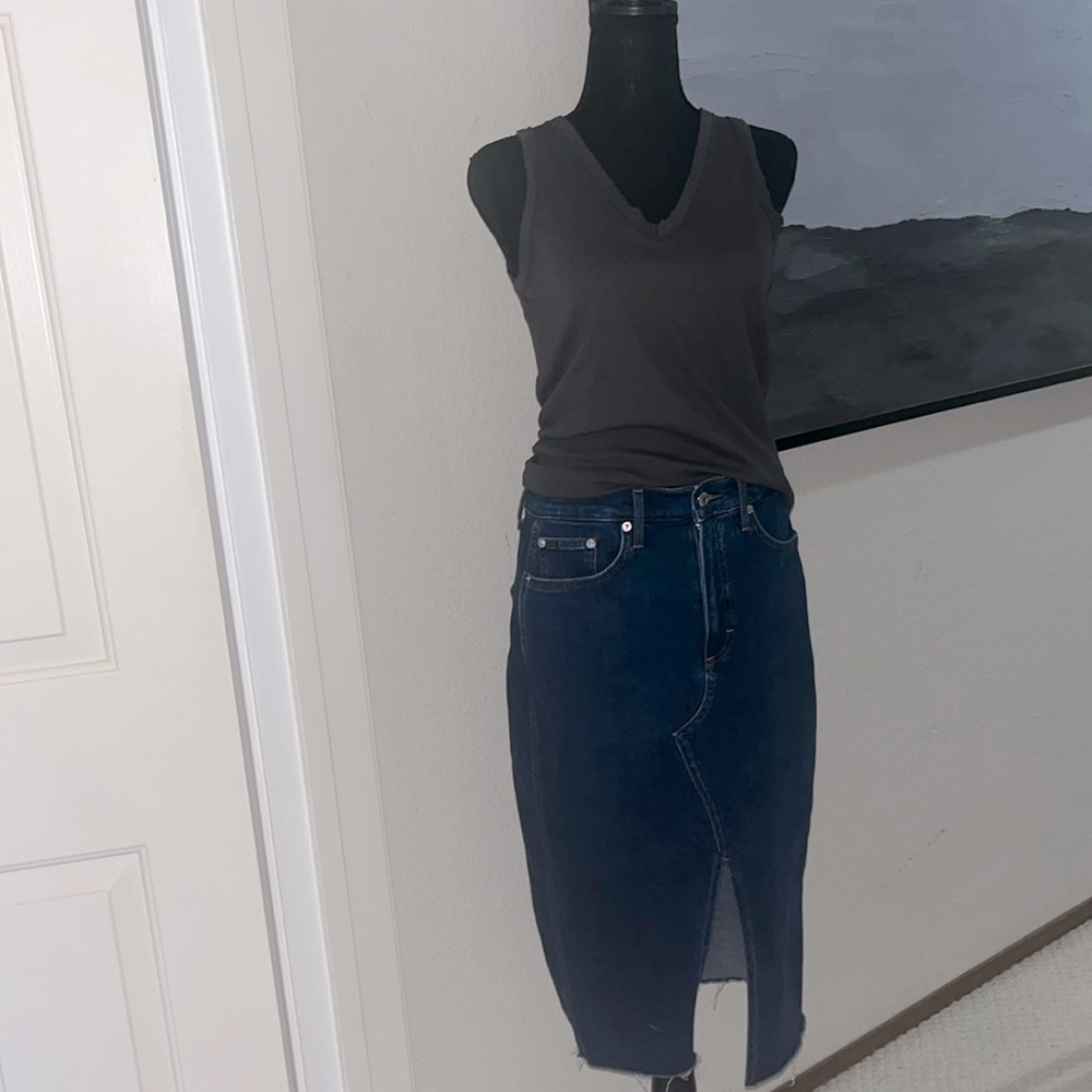 Veronica Beard Jeans Denim Midi Skirt